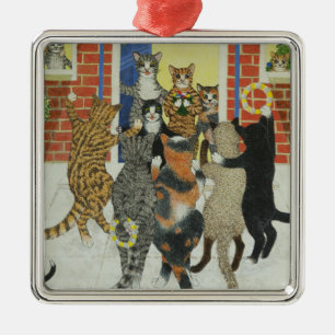 Christmas carols metal ornament