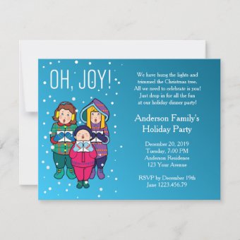 Christmas Carols Winter Party Invitation | Zazzle