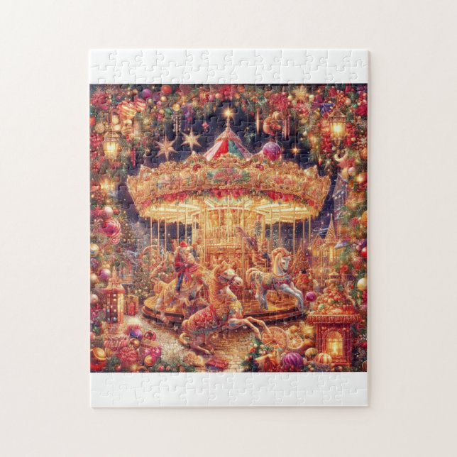 'Christmas Carousel Joy Puzzle,11" x 14", 252 piec Jigsaw Puzzle (Vertical)