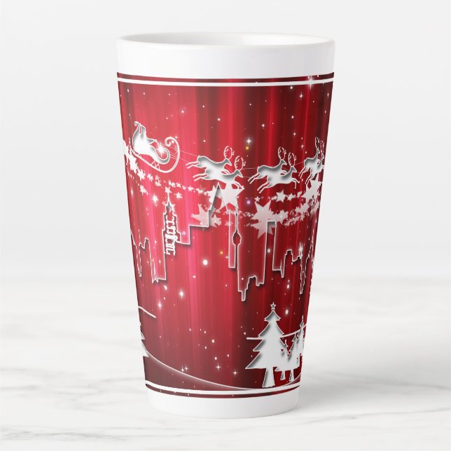 Christmas Carriages Latte Mug (Front)