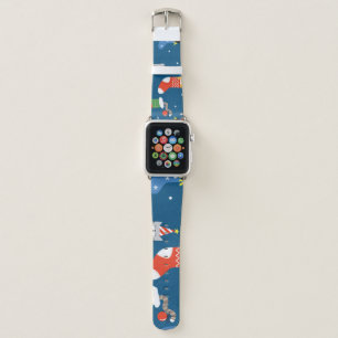 Christmas Cartoon Cats Cute Pattern Apple Watch Band