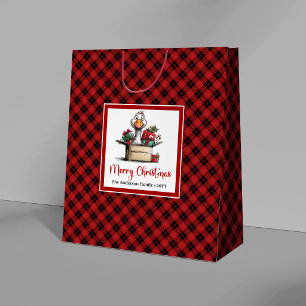 Christmas Cartoon Goose Humor Playful Gift Bags