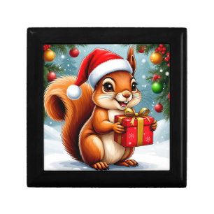 🐿️ Christmas Cartoon Squirrel Festive Holiday Gift Box
