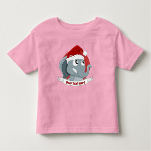 Christmas cartoon with a cute elephant toddler t-s toddler t-shirt