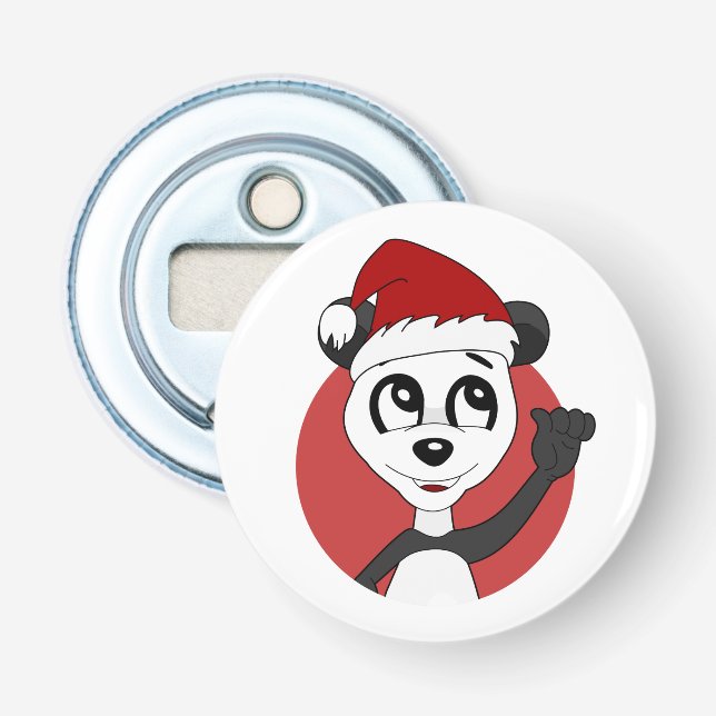 Christmas cartoon with cute panda bear bottle open bottle opener (Front)