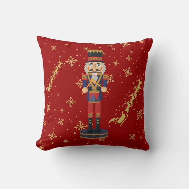 Christmas cascanueces throw pillow (Front)