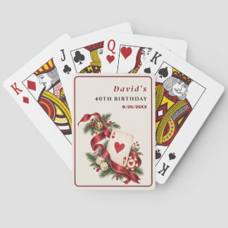 Christmas Casino Night 40th Birthday Poker Cards