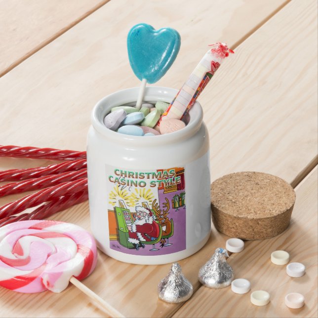 Christmas Casino Style candy jar (In Situ)