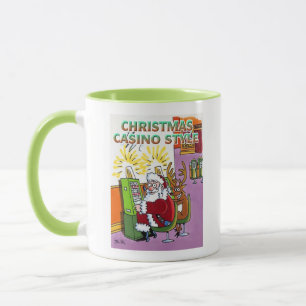 Christmas Casino Style green combo mug