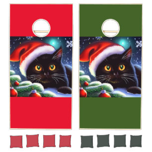 Christmas Cat (1) Cornhole Set