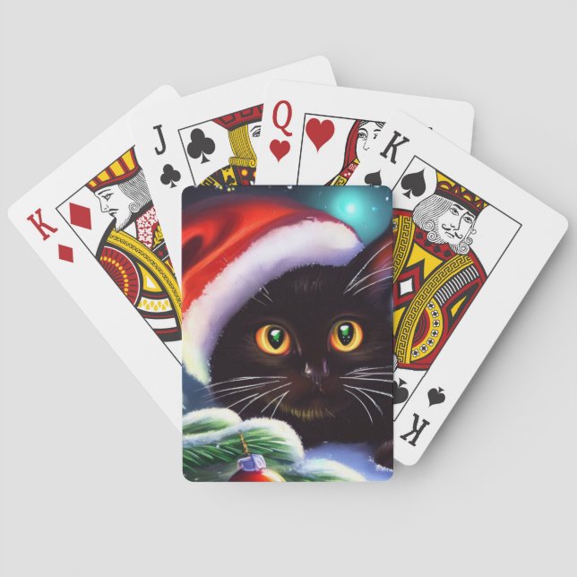 Christmas Cat (1) Poker Cards (Back)