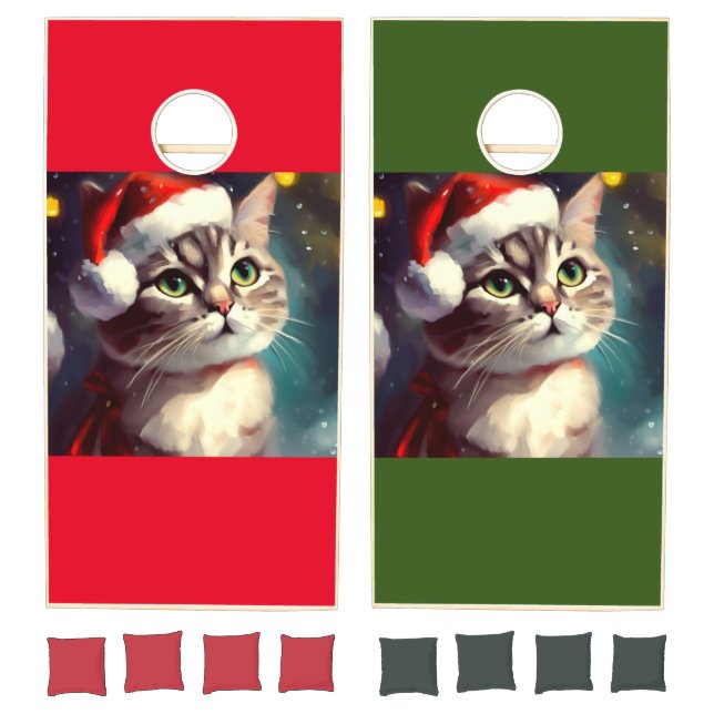 Christmas Cat (2) Cornhole Set (Set)