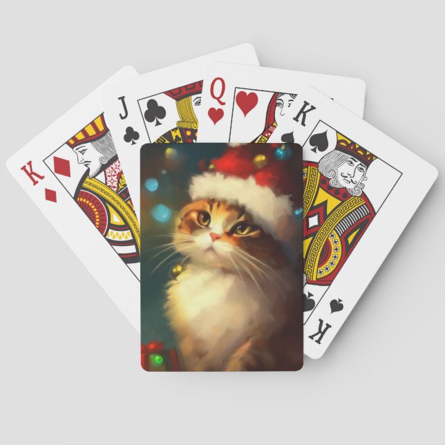 Christmas Cat (3) Poker Cards (Back)