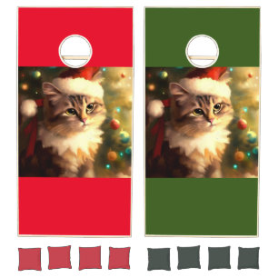 Christmas Cat (4) Cornhole Set