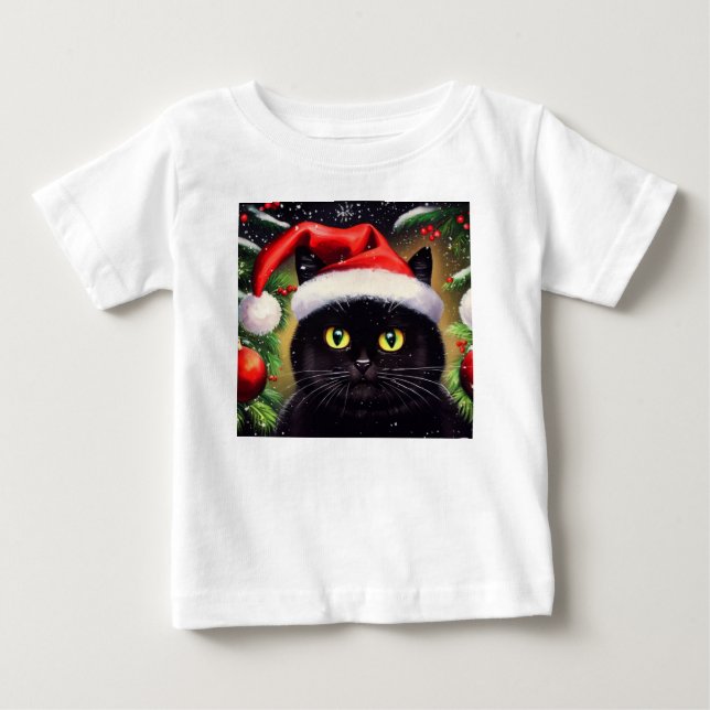 Christmas Cat 6 Baby T-Shirt (Front)