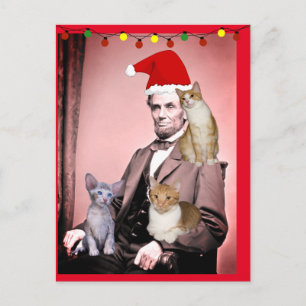 CHRISTMAS CAT ABRAHAM LINCOLN CATS Postcards
