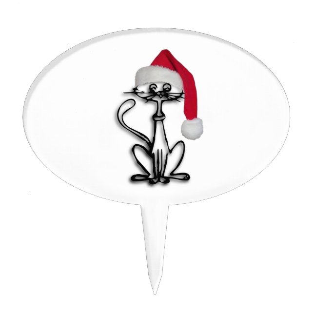 Christmas Cat Cake Topper (Front)