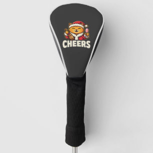 Christmas Cat Cheers Holiday Drinking Golf Head Cover