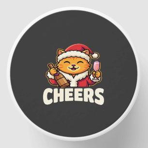 Christmas Cat Cheers Holiday Drinking Mini Candle Favors
