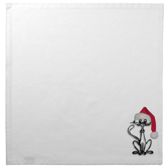 Christmas Cat Cloth Napkin (Front)