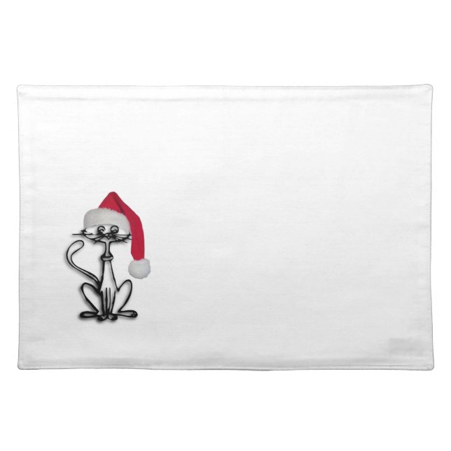 Christmas Cat Cloth Placemat (Front)