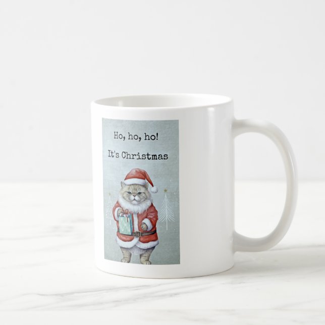Christmas cat coffee mug (Right)