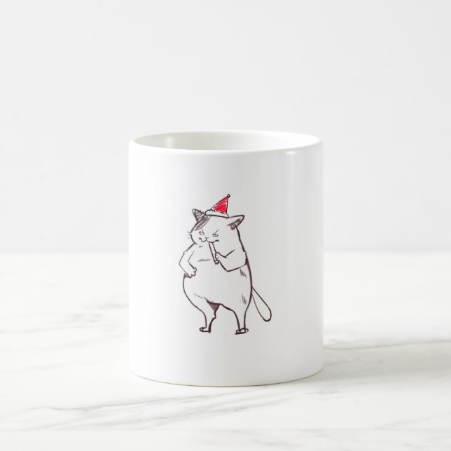  Christmas cat Coffee Mug (Center)