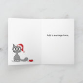 Christmas Cat COVID Holiday Greeting Card (Inside)