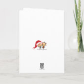Christmas Cat COVID No Kisses Holiday Greeting Card (Back)