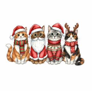 Christmas Cat Crew Cutout