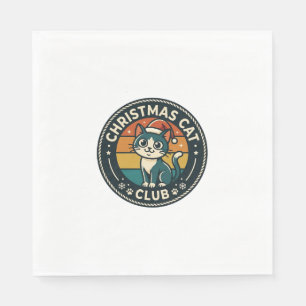 Christmas Cat Cute Kitty Design - Christmas Cat Cl Napkins