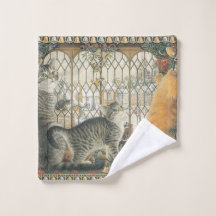 CHRISTMAS CAT FACE CLOTH