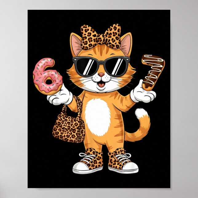Christmas Cat For Women 6 7 Tee Meme Leopard Bow X Poster (Front)