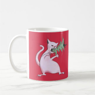 Christmas Cat Funny Evil Kitty Xmas Tree Coffee Mug