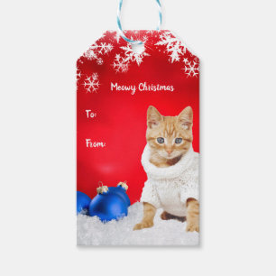 Christmas Cat Gift Tag
