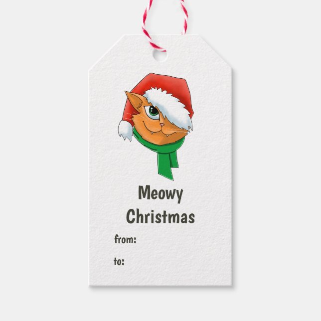 Christmas Cat Gift Tags (Front)