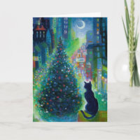 Christmas Cat Greeting Card