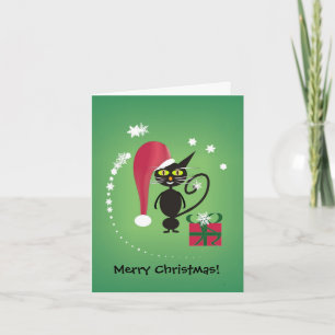 Christmas Cat Greeting Card
