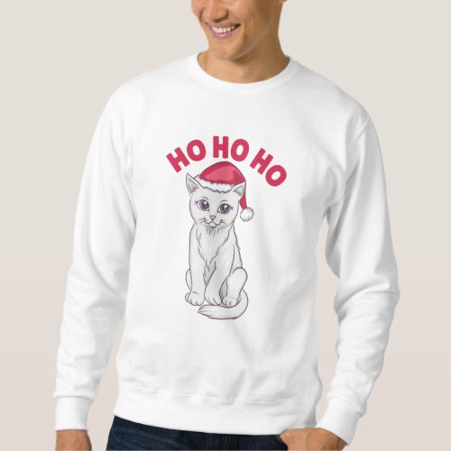 Christmas Cat Ho Ho Ho Sweatshirt