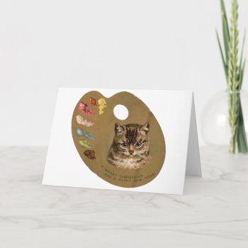 Christmas Cat Holiday Card by catppl at Zazzle