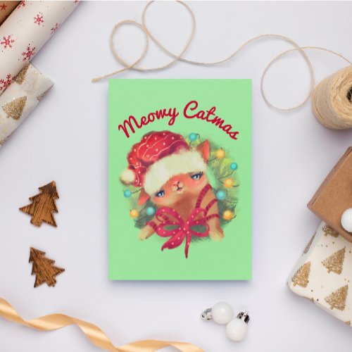 Christmas Cat Holiday Card