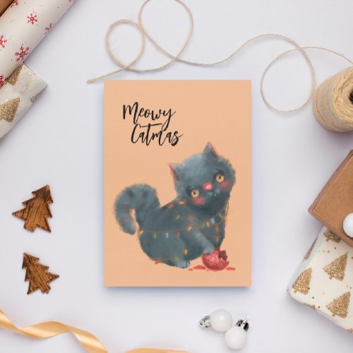 Christmas Cat Holiday Card