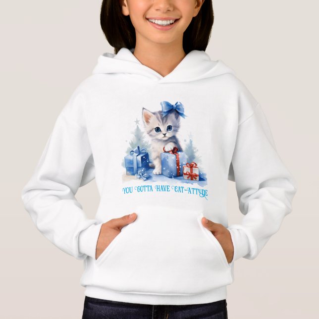Christmas Cat Hoodie (Front)