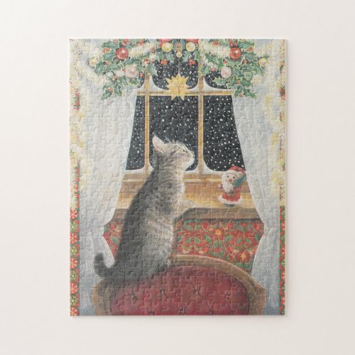 CHRISTMAS CAT JIG SAW PUZZLE