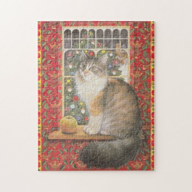 CHRISTMAS CAT JIG SAW PUZZLE (Vertical)