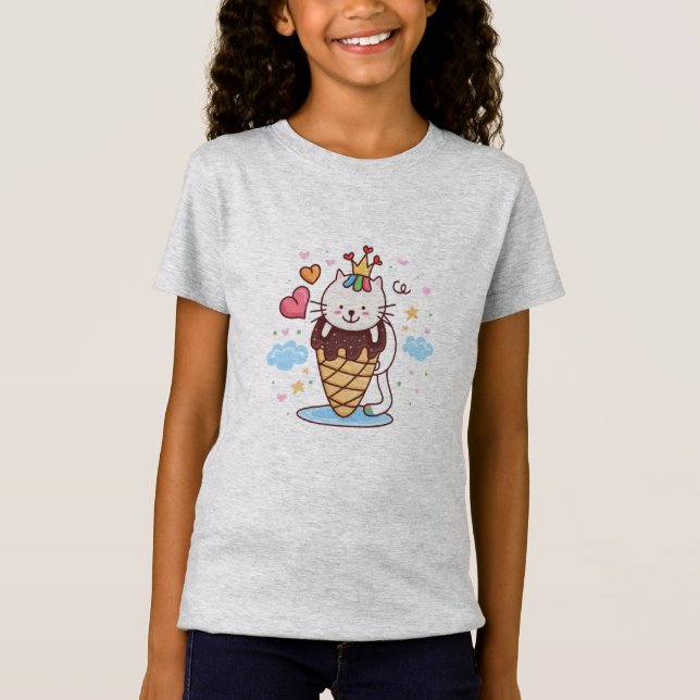 christmas cat,kawaii,cute,anime,love,kawaii girl, T-Shirt (Front)