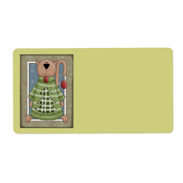 Christmas Cat Label (Front)