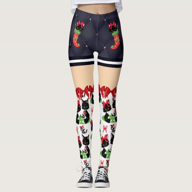 CHRISTMAS CAT LEGGINGS (Front)