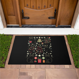 Christmas Cat Lover Gift For Cat Owner Doormat