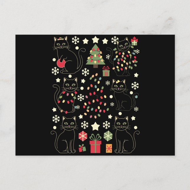 Christmas Cat Lover Gift For Cat Owner Postcard (Front)
